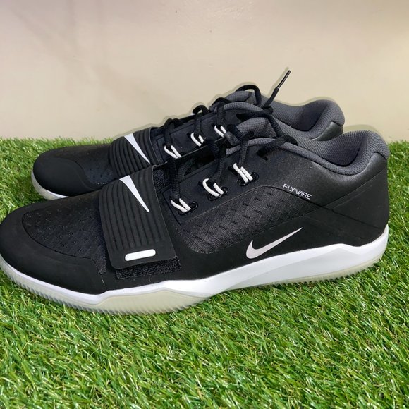 Nike Alpha Menace Turf Low Football Shoe Black White AQ8129-001 Men Sz NEW